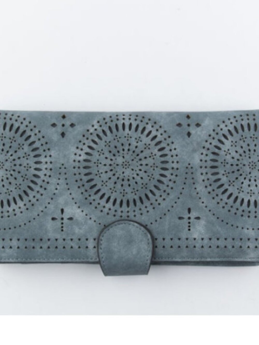 Violet Ray Perforated Blue Wallet Clutch